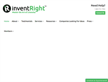 Tablet Screenshot of inventright.com